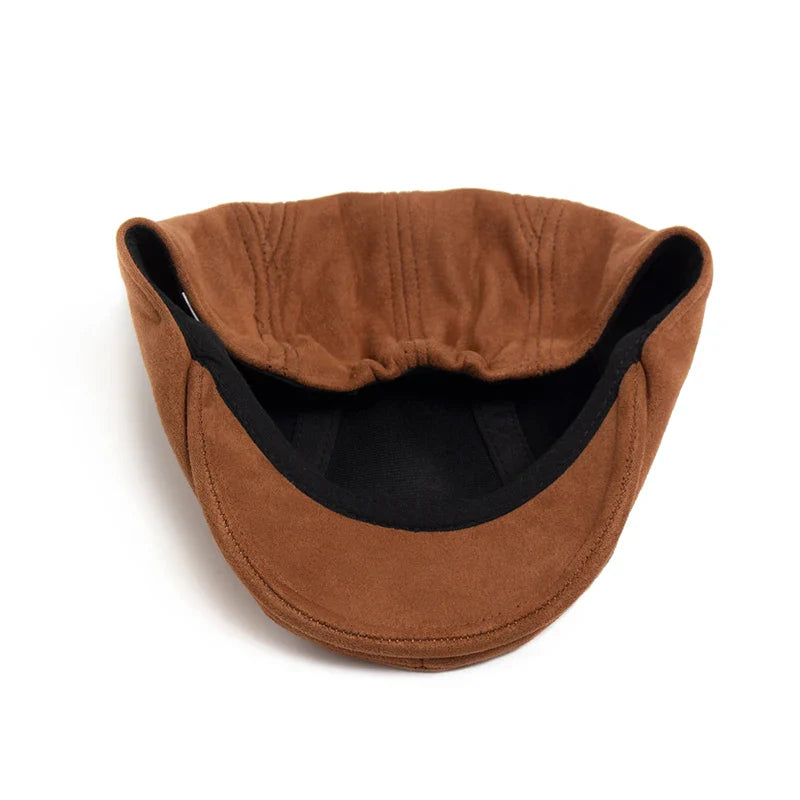 Bernard | Suede classic flat cap (Brown)