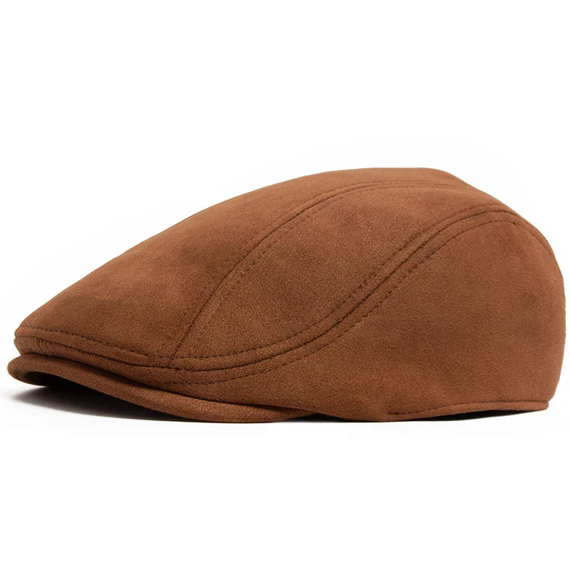 Bernard | Suede classic flat cap (Brown)