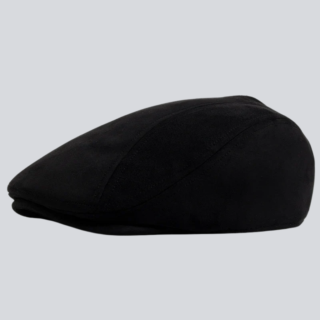 Gilbert | Suede classic flat cap (Black)