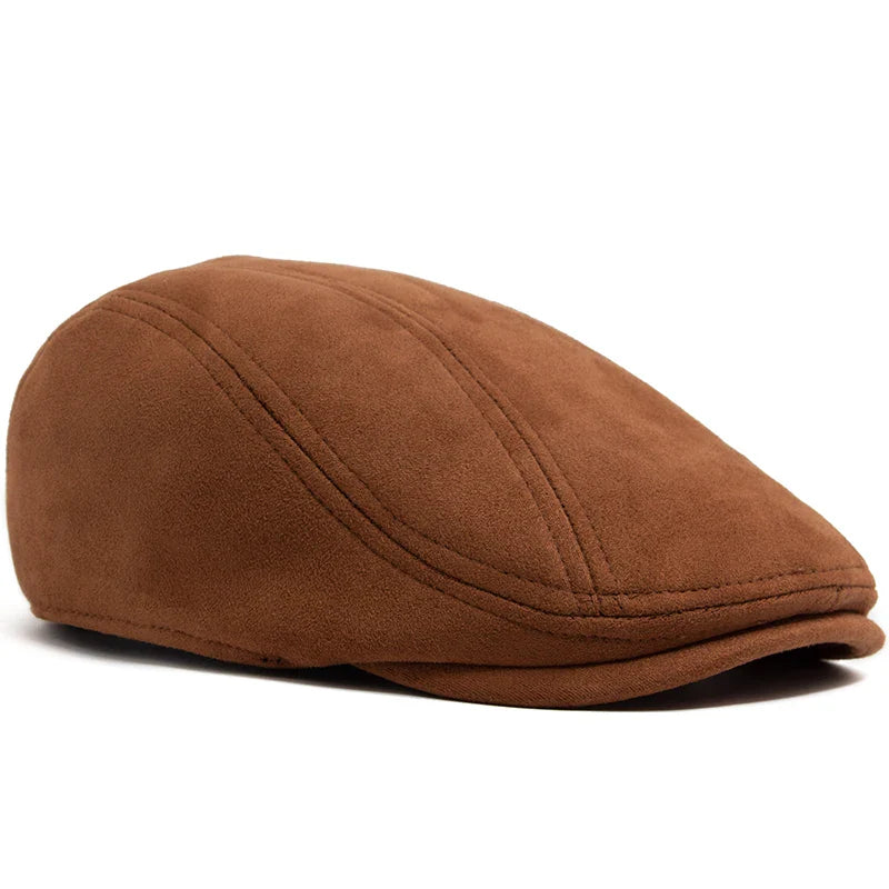 Bernard | Suede classic flat cap (Brown)